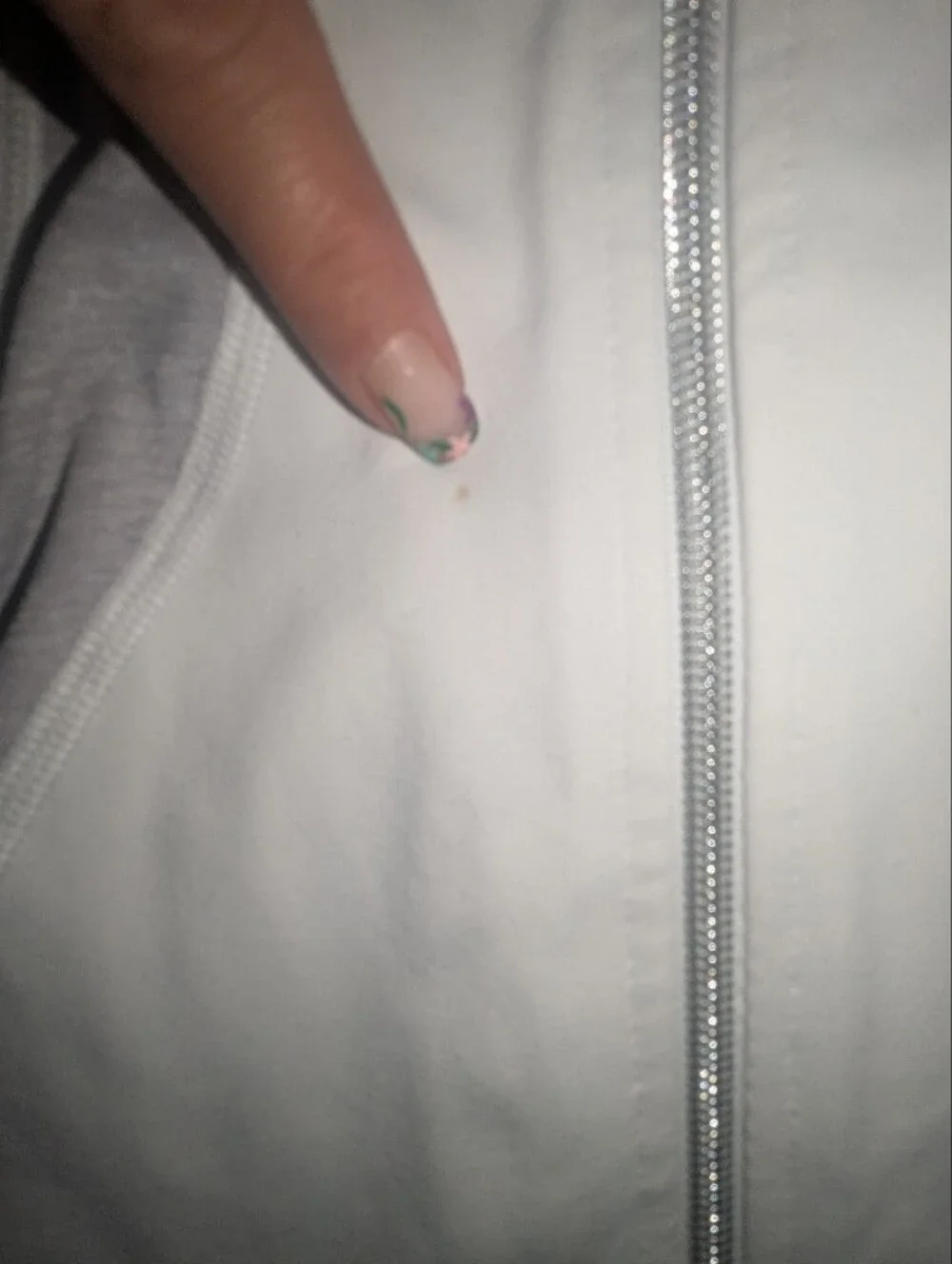 lululemon athletica White Zip-Up Jacket with Light Gray Accents